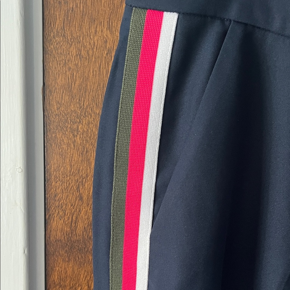 G/FORE Women's Dark Blue Pants with green, pink and White Stripe - Picture 3 of 4
